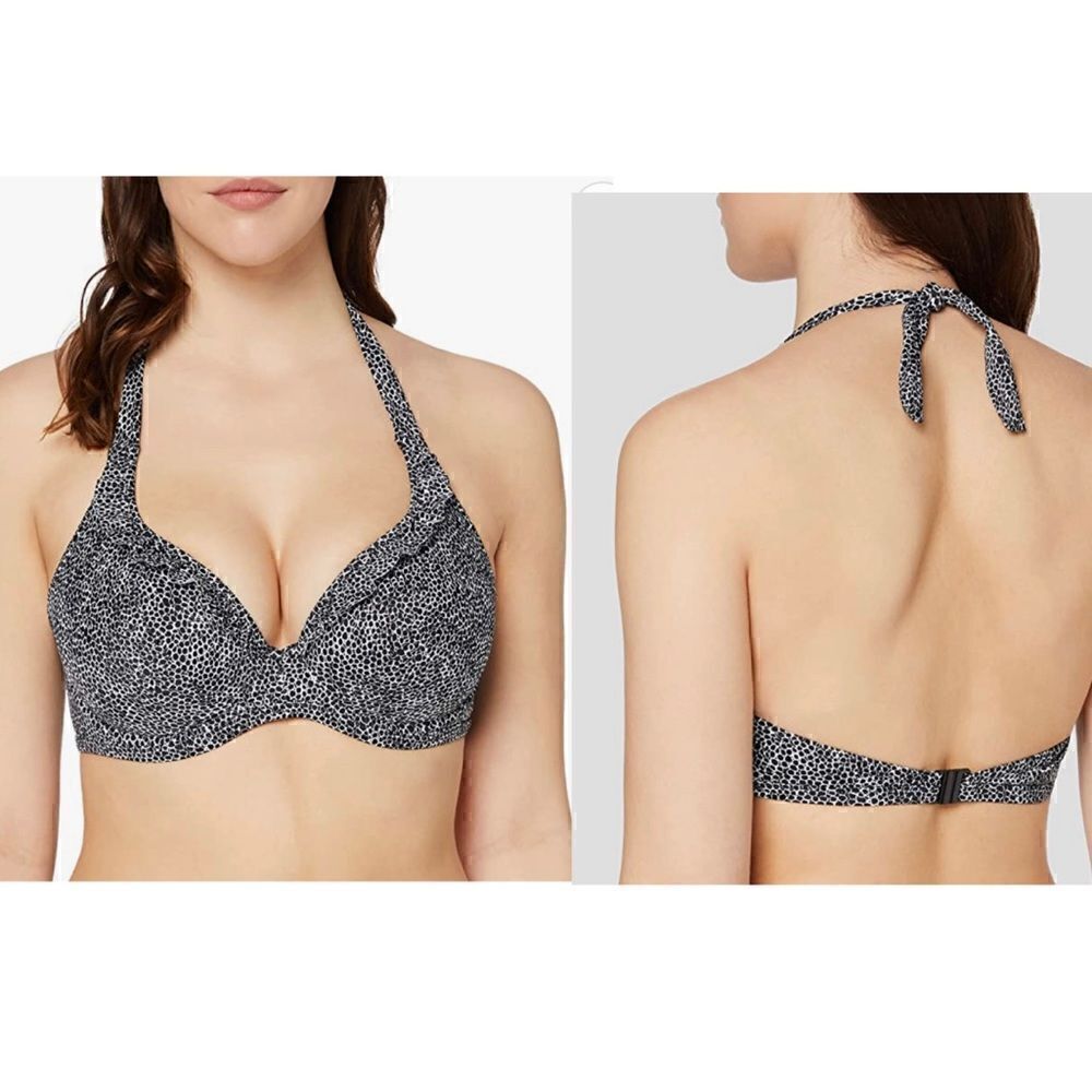 Freya Women's Standard Run Wild Plunging Halter Biking Top with Underwire, Black